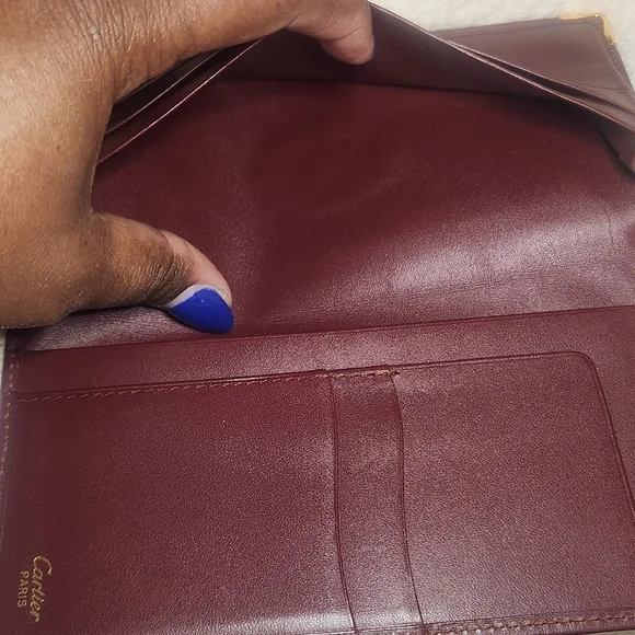 Cartier Vintage Unisex Bifold Long Wallet